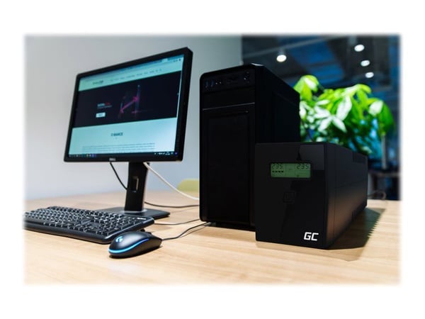 Green Cell Micropower 600VA - UPS - AC 220/230/240 V - 360 Watt - 600 VA - 7 At - USB - output-stikforbindelser: 2