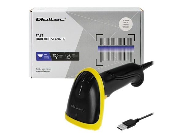 Qoltec - Streckkodsskanner - handhållen - 200 skanning/sek - avkodad - USB