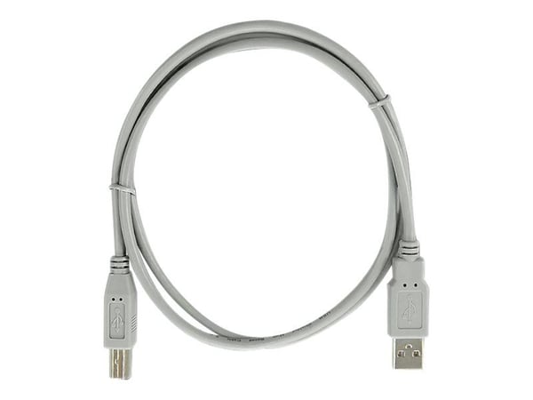 Qoltec - USB-kabel - USB (hann) til USB-type B (hann) - USB 2.0 - 1 m - grå