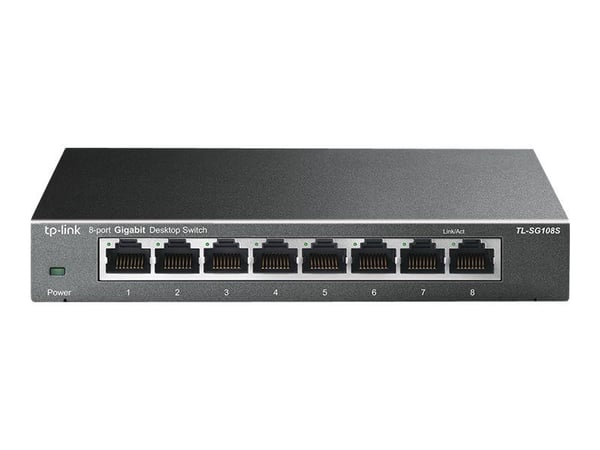 TP-Link TL-SG108S - Switch - 8 x 10/100/1000 - stasjonær