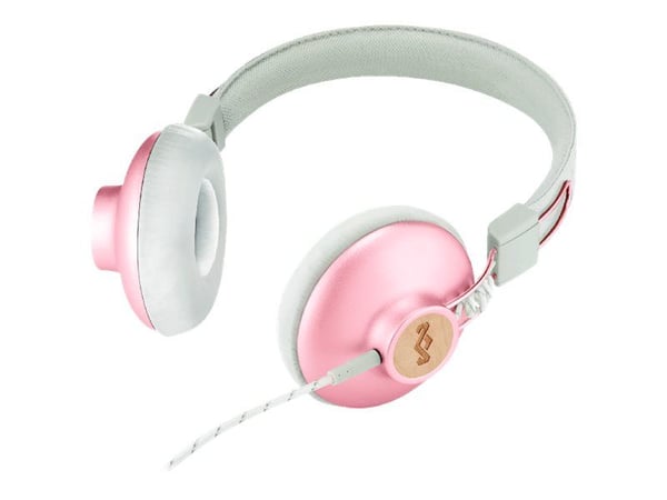 House of Marley Positive Vibration - 2.0 - hodetelefoner med mikrofon - on-ear - kablet - 3,5 mm jakk - kobber