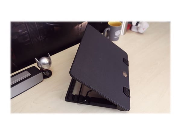 Cooler Master Notepal ERGOSTAND IV - Fläkt till bärbar dator/notebook - med 4-ports USB-hubb - 140 mm - svart