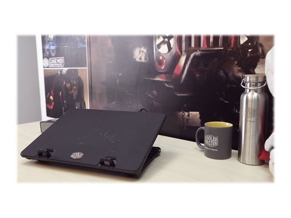 Cooler Master Notepal ERGOSTAND IV - Fläkt till bärbar dator/notebook - med 4-ports USB-hubb - 140 mm - svart