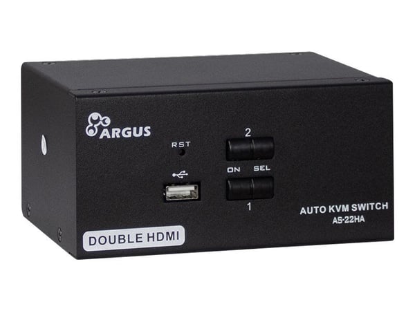 Argus KVM AS-22HA - KVM / lydsvitsj - 2 x KVM/lyd - stasjonær