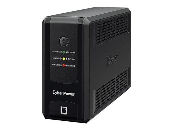 CyberPower UT Series UT850EG-FR - UPS - AC 230 V - 425 watt - 850 VA - enkeltfase - USB - utgangskontakter: 3 - Frankrike - svart