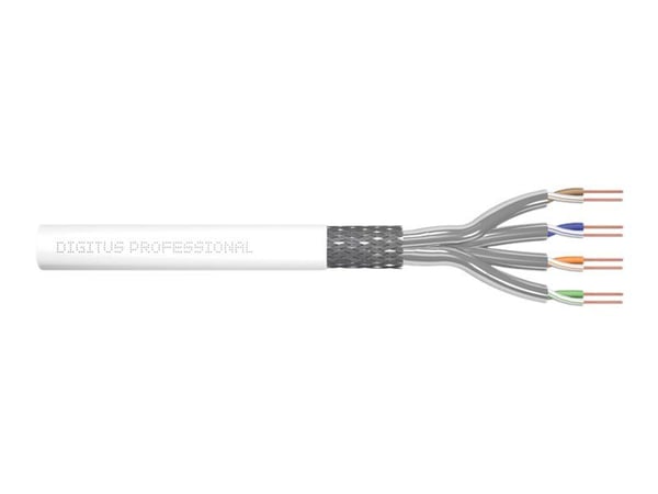 DIGITUS Professional - Irtokaapeli - 305 m - SFTP - CAT 7 - halogeeniton, kiinteä - valkoinen, RAL 9003