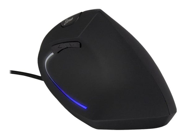 Inter-Tech Eterno KM-206WR - Vertikal - vertikal mus - ergonomisk - høyrehendt - optisk - 6 knapper - kablet - USB 2.0 - løsvekt