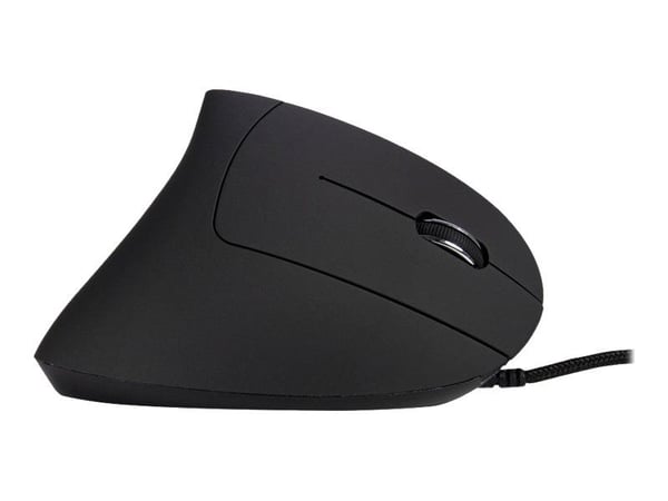 Inter-Tech Eterno KM-206WR - Vertikal - vertikal mus - ergonomisk - høyrehendt - optisk - 6 knapper - kablet - USB 2.0 - løsvekt