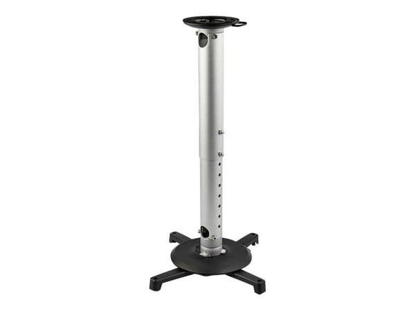 Startech Universal Ceiling Projector Mount, Heavy Duty Height Adjustable/Extendable Pole Mount 5"-22.7" from Ceiling, 33lb (15kg), Tilt/Rotate, Han...