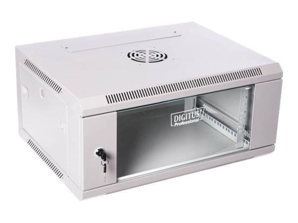 DIGITUS Professional DN-W19 06U/450 - Skåp - väggmontering - grå, RAL 7035 - 6U - 19"