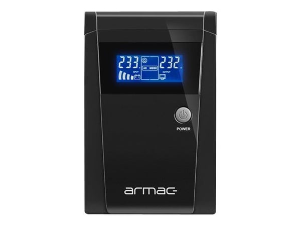 Armac Office O/1000E/LCD - UPS - AC 145 - 290 V - 650 watt - 1000 VA - 7 Ah - 7 Ah - USB - utgangskontakter: 3