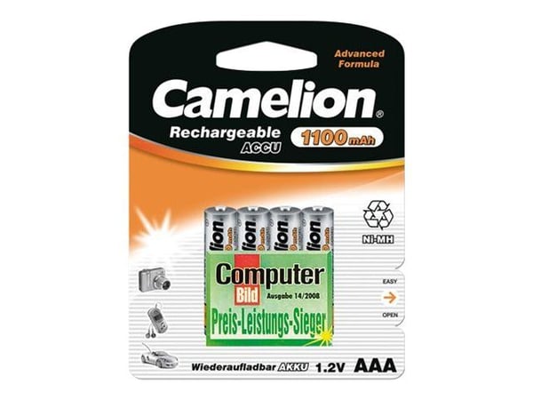 Camelion - Batteri 4 x AAA - NiMH - (oppladbart) - 1100 mAh