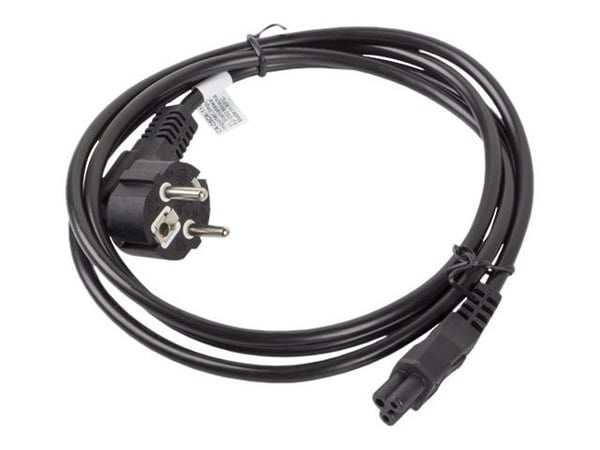 Lanberg - Strømkabel - CEE 7/7 (han) vinklet til IEC 60320 C5 - 1,8 m - lajittelu