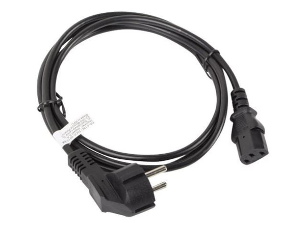 Lanberg - Strømkabel - CEI 23-16/VII / CEE 7/3 til IEC 60320 C13 - 10 A - 1,8 m - lajiteltu