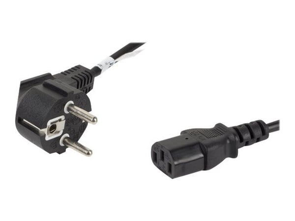 Lanberg - Strømkabel - CEI 23-16/VII / CEE 7/3 til IEC 60320 C13 - 10 A - 1,8 m - lajiteltu