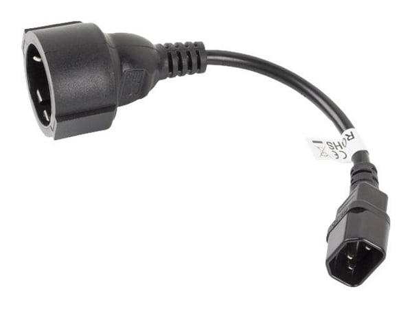 Lanberg CA-C14E-10CC-0018-BK, 0,18 m, C14 liitin