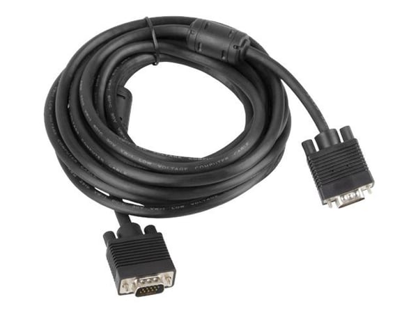 Lanberg - VGA-kaapeli - HD-15 (VGA) (han) til HD-15 (VGA) (han) - 5 m - tommelskruer - lajittelu