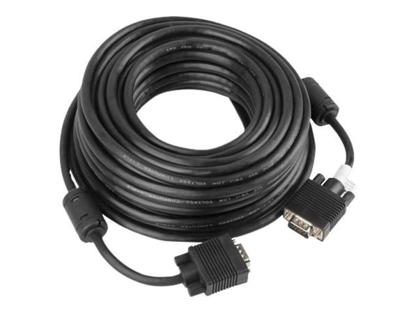 Lanberg - VGA-kaapeli - HD-15 (VGA) (han) til HD-15 (VGA) (han) - 15 m - tommelskruer - lajittelu