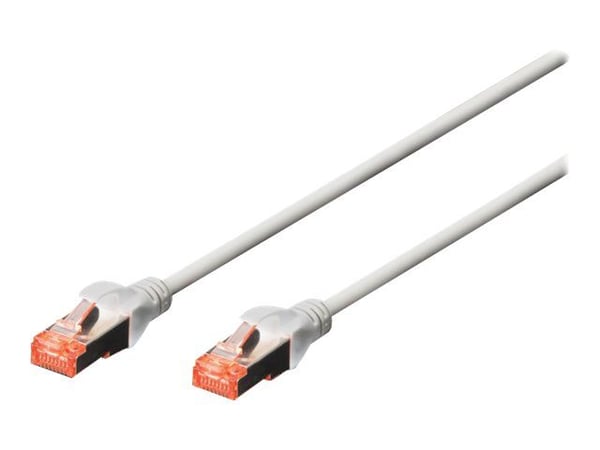 DIGITUS Professional - Koblingskabel - RJ-45 (hann) til RJ-45 (hann) - 25 cm - SFTP, PiMF - CAT 6e - IEEE 802.3 - halogenfri, formstøpt, uten hindr...