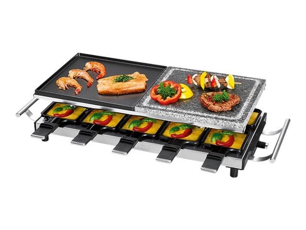 ProfiCook PC-RG 1144 - Raclette/grilli/stegeplade/varm sten - 1,7 kW - rustfrit stål
