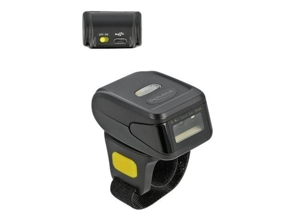 DeLOCK Ring Barcode Scanner 1D and 2D with 2.4 GHz or Bluetooth, Päälle puettava viivakoodinlukija, 1D/2D, CMOS, Codabar, Code 128, Code 39, EAN-13...