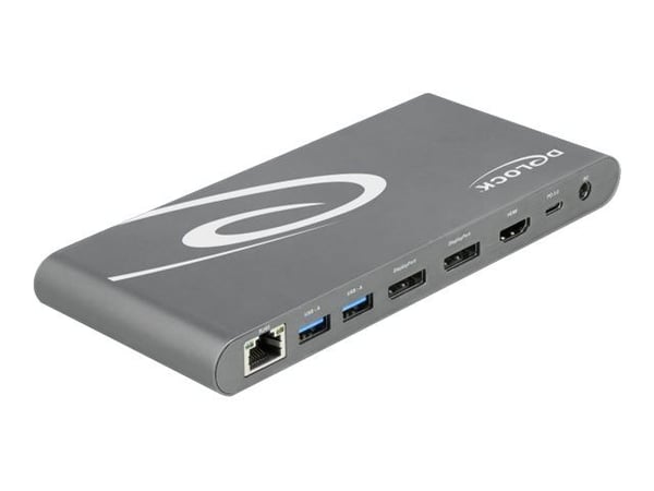 Delock USB Type-C DP 1.4 Docking Station Triple 4K Display - Dokkingstasjon - USB-C 3.2 Gen 1 / Thunderbolt 3 - HDMI, 2 x DP - 1GbE