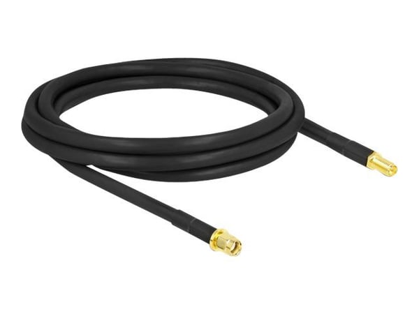 DeLOCK 90464, 2 m, LMR300, RP-SMA, RP-SMA, Sort