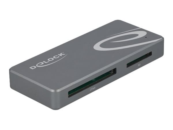 Delock - Kortinlukija (MMC, SD, miniSD, RS-MMC, MMCmobile, CFast Card type I, CFast Card type II, SDHC, miniSDHC, SDXC, SDHC UHS-I, SDXC UHS-I, SDH...