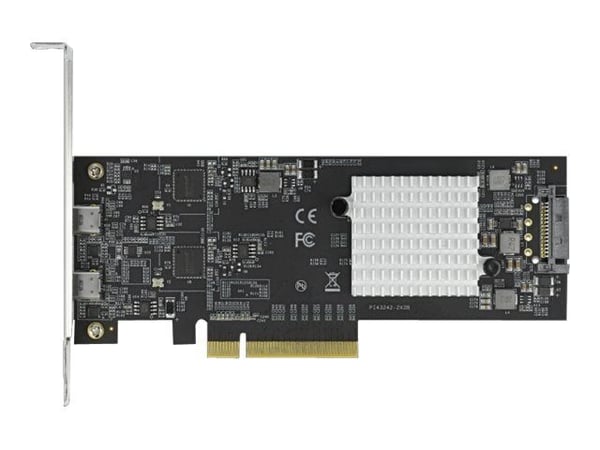 Delock - USB-adapter - PCIe 2.0 x8 lavprofil - USB-C 3.2 Gen 2x2 x 2
