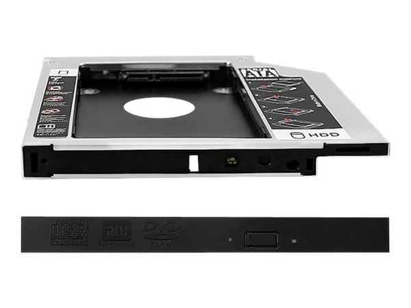 Qoltec - Uttagbar harddiskramme - fra 5,25" til 2,5" - svart