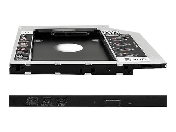 Qoltec - Uttagbar harddiskramme - fra 5,25" Slim Line til 2,5" - svart