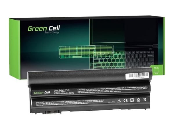 Green Cell - Batteri til bærbar PC (tilsvarer: Dell T54FJ, Dell 8858X) - litiumion - 9-cellers - 6600 mAh - svart - for Dell Latitude E5420, E5430,...