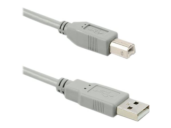 Qoltec - USB-kabel - USB (hann) til USB-type B (hann) - USB 2.0 - 1 m - grå Qoltec - USB-kabel - USB (hann) til USB-type B (hann) - USB 2.0 - 1 m - grå