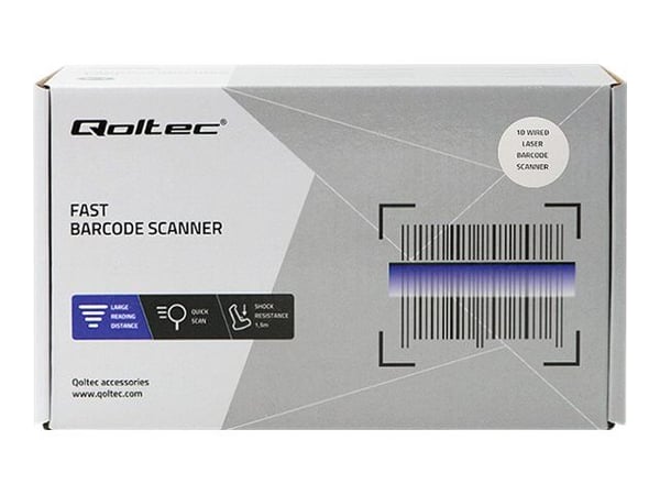 Qoltec - Strekkodeskanner - håndholdt - 200 skann/sek - dekodet - USB