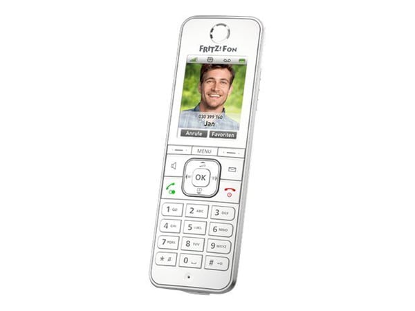 Fon C6, DECT-puhelin, Johdoton puhelin, Kaiutinpuhelin, 300 entries, Soittajan tunnistus, Valkoinen