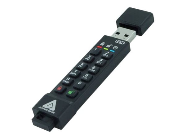 Apricorn Aegis Secure Key 3NX - USB flash-enhet - krypterat - FIPS 140-2 Level 3 - 128 GB - USB 3.1 Gen 1