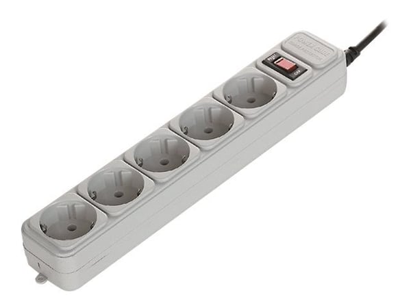Gembird SPG3-B-6C PURE POWER - Strømstødsbeskytter - AC 250 V - output-stikforbindelser: 5 - 1.8 m ledning - Tyskland