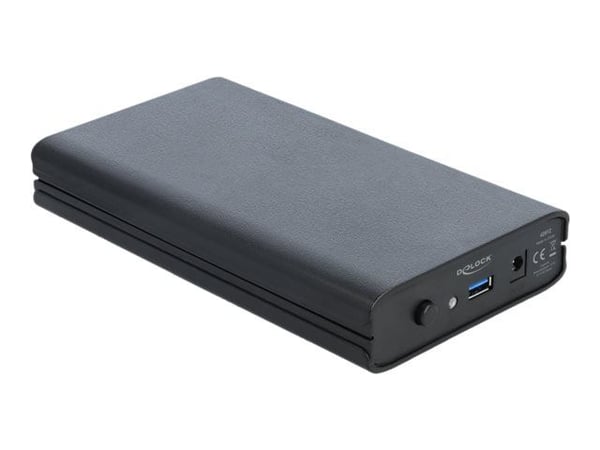 DeLOCK 42612, HDD-kotelo, 3.5", SATA, 5 Gbit/s, USB-liitettävyys, Musta