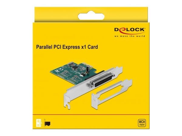 Delock - Parallell adapter - PCIe 1.1 låg profil - parallell x 1