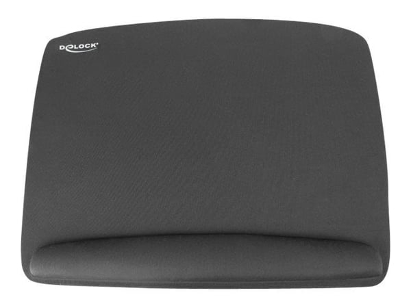 Delock Ergonomic - Musematte med håndleddsstøtte - svart