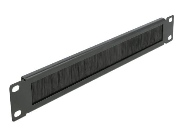 DeLOCK 66288, Kaapelin hallintapaneeli, Musta, Metalli, 1U, 48,3 cm (19"), 44,2 mm
