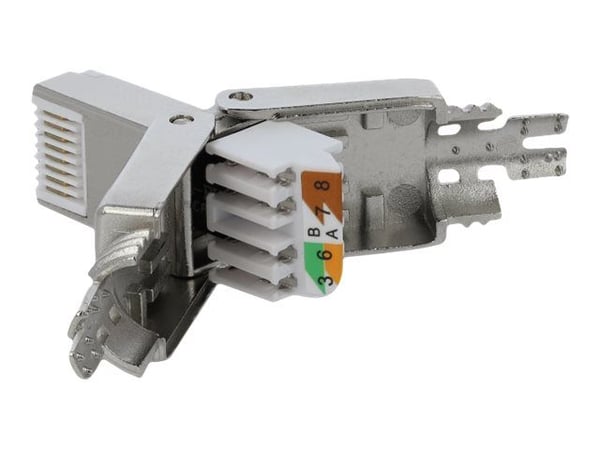 Delock - Verkkoliitin - RJ-45 (uros) - STP - CAT 6a