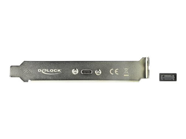Delock Slot bracket - USB-panel - 20-stifts USB 3.1-header (hann) til USB-C (hunn) - 20 V - 3 A - 50 cm - svart