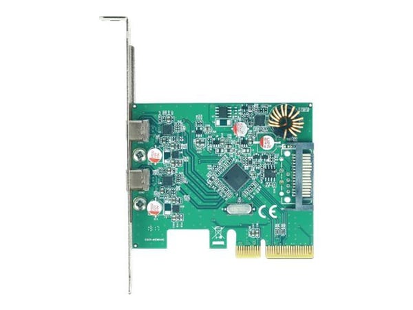Delock PCI Express x4 Card to 2 x external SuperSpeed USB 10 Gbps (USB 3.1 Gen 2) USB Type-C female - USB-adapter - PCIe 3.0 x4 lav profil - USB-C ...