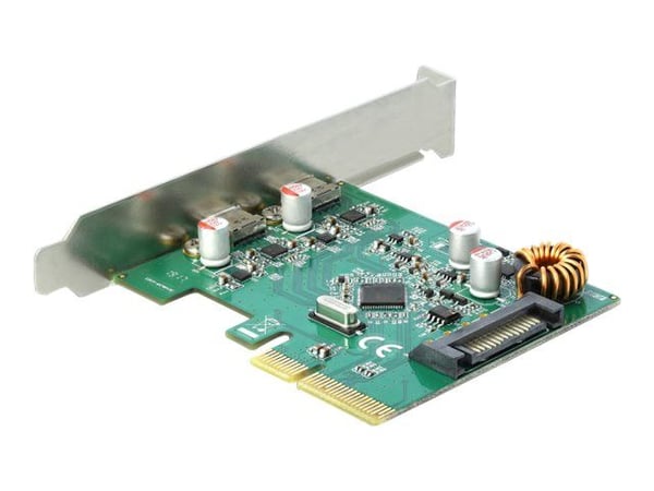 Delock PCI Express x4 Card to 2 x external SuperSpeed USB 10 Gbps (USB 3.1 Gen 2) USB Type-C female - USB-adapter - PCIe 3.0 x4 lav profil - USB-C ...