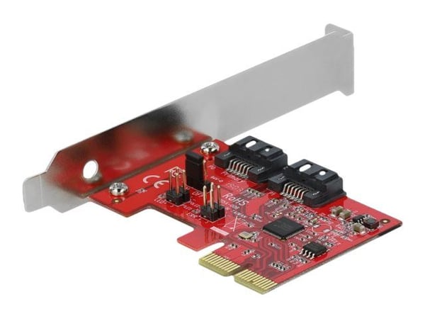 Delock - Kontrollerkort (RAID) - 2 Kanal - SATA 6Gb/s - låg profil - RAID 1 - PCIe 2.0 x1