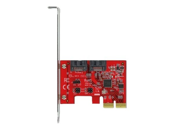 Delock - Diskkontroller - 2 Kanal - SATA 6Gb/s - lav profil - RAID 1 - PCIe 2.0 x1