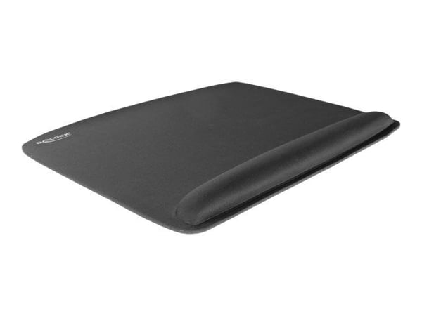 Delock Ergonomic - Musematte med håndleddsstøtte - svart