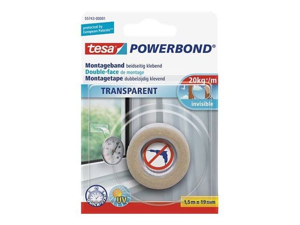 TESA 55743-00001-20, Kiinnitysteippi, Valkoinen, 1,5 m, Sisätila, Lasi, Kipsi, Muovi, Puu, 2 kg TESA 55743-00001-20, Kiinnitysteippi, Valkoinen, 1,5 m, Sisätila, Lasi, Kipsi, Muovi, Puu, 2 kg