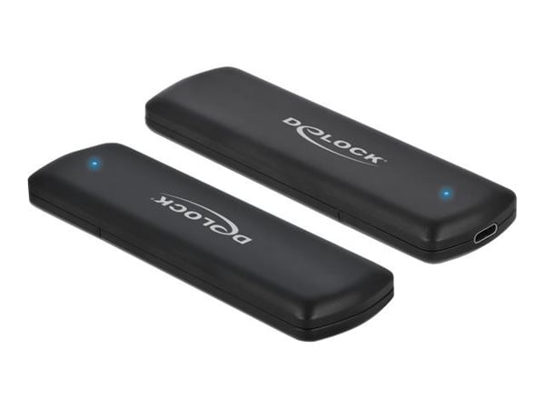 DeLOCK 42615, SSD-kotelo, M.2, M.2, 10 Gbit/s, USB-liitettävyys, Musta